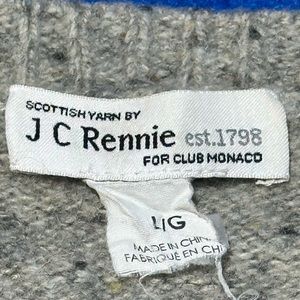 CLUB MONACO Mens Scottish Yarn Sweater - Size - Large